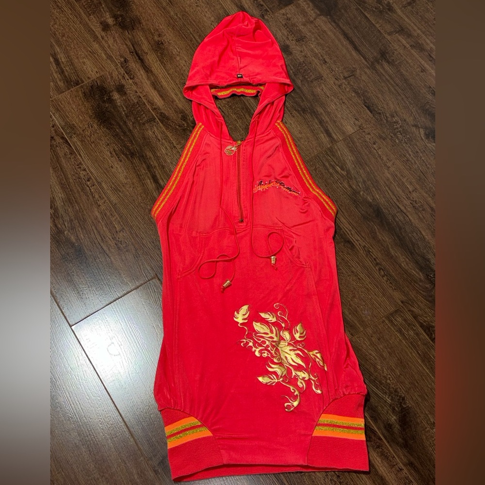 Apple Bottoms Red Zipper Y2K Dress